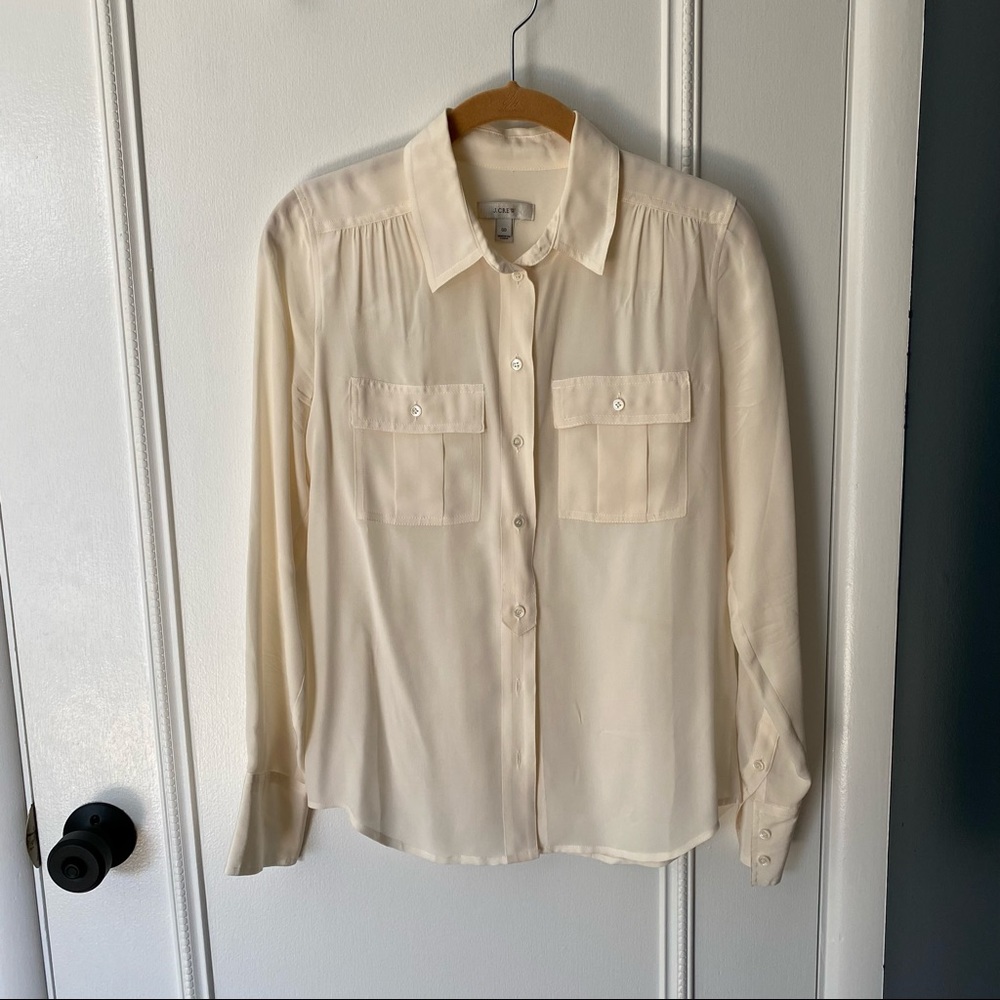 J.Crew Silk Button Blouse - 00